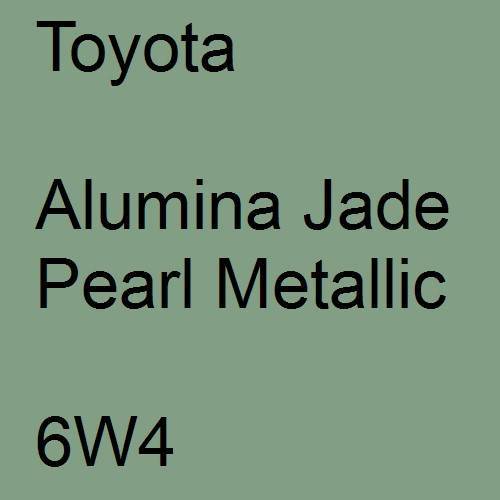 Toyota, Alumina Jade Pearl Metallic, 6W4.